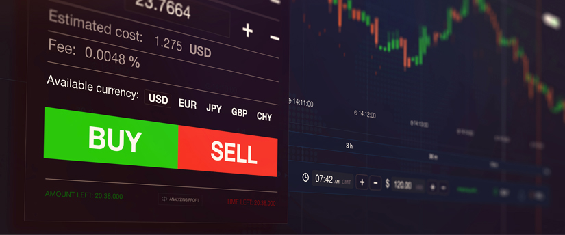 A board displaying candlestick charts, symbolizing the forex market and its analytical tools.