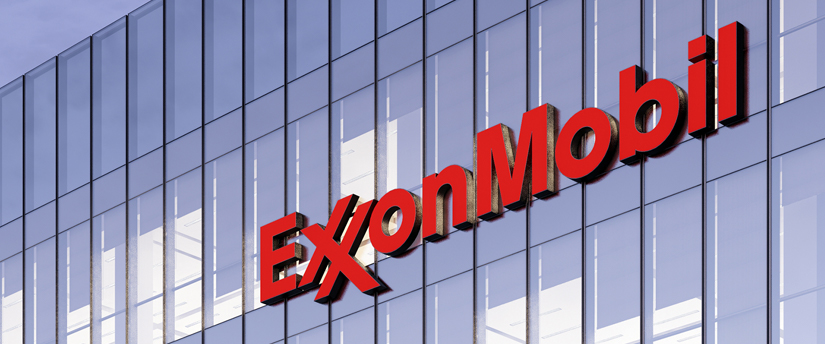 Exxonmobil logo on the Exxonmobil building