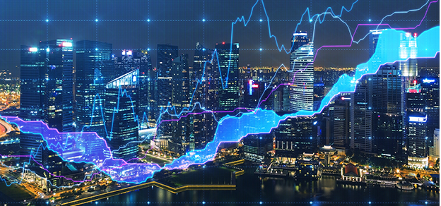 a graph with a town in the background depicting what is equity online