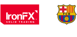 IronX FC Barcelona Official Partner: Logo of IronX alongside FC Barcelona's logo.