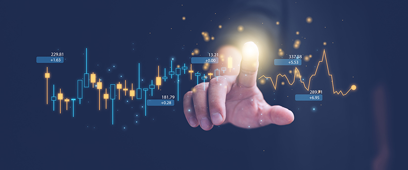 A professional forex trader engages with a candlestick chart, highlighting the analytical aspect of trading in the currency market.