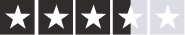 Five stars on a white background, representing a high rating.