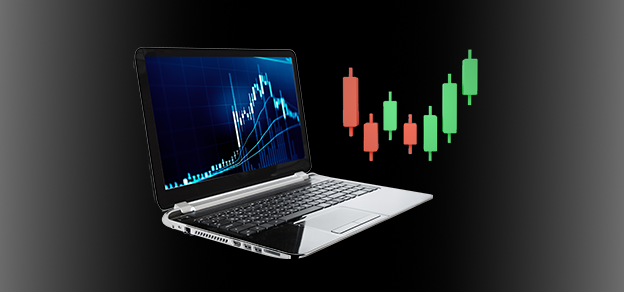 A candlestick chart with technical indicators, such as moving averages and MACD, used for technical analysis.