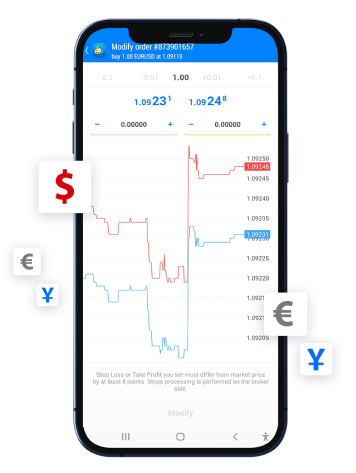 A mobile application designed for trading foreign currencies on the Android platform.