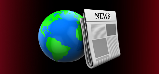 A globe beside a newspaper with the title "NEWS" represents the global reach and significance of financial news in the modern world.