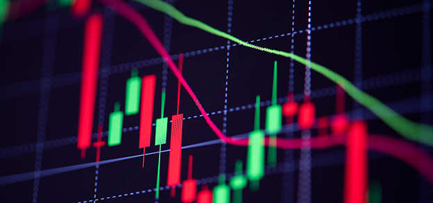 Candlestick chart patterns on display, revealing market insights and trading opportunities.