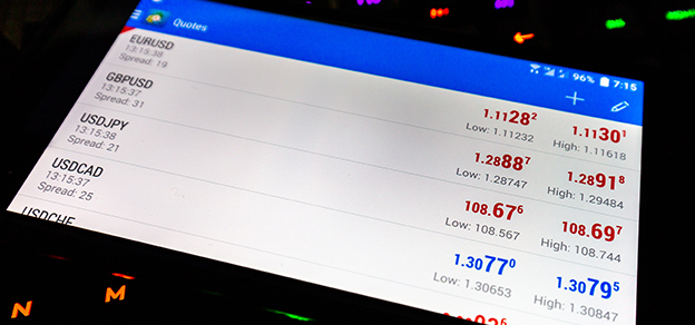 A tablet displaying real-time currency exchange statistics through MetaTrader 4, an essential tool for informed trading decisions.