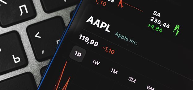 A mobile displaying live forex data with a vibrant keyword backdrop.