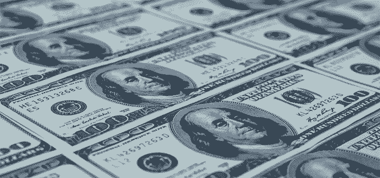 A substantial pile of dollars symbolizes the strength of USD/CHF, reflecting the exchange rate between the US dollar and Swiss franc.