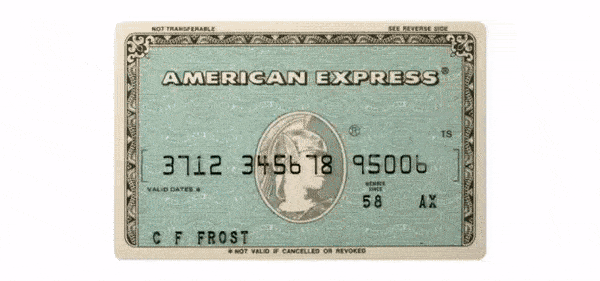 The American Express cards, representing the financial services and credit card company, American Express