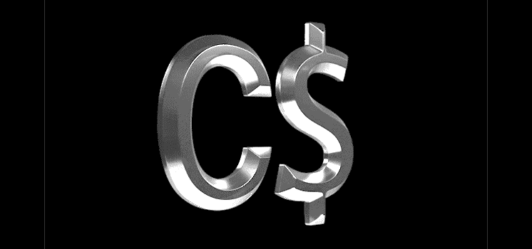 A distinctive logo embodies the strength and reliability of the Canadian dollar, a symbol of Canada's economic stability.