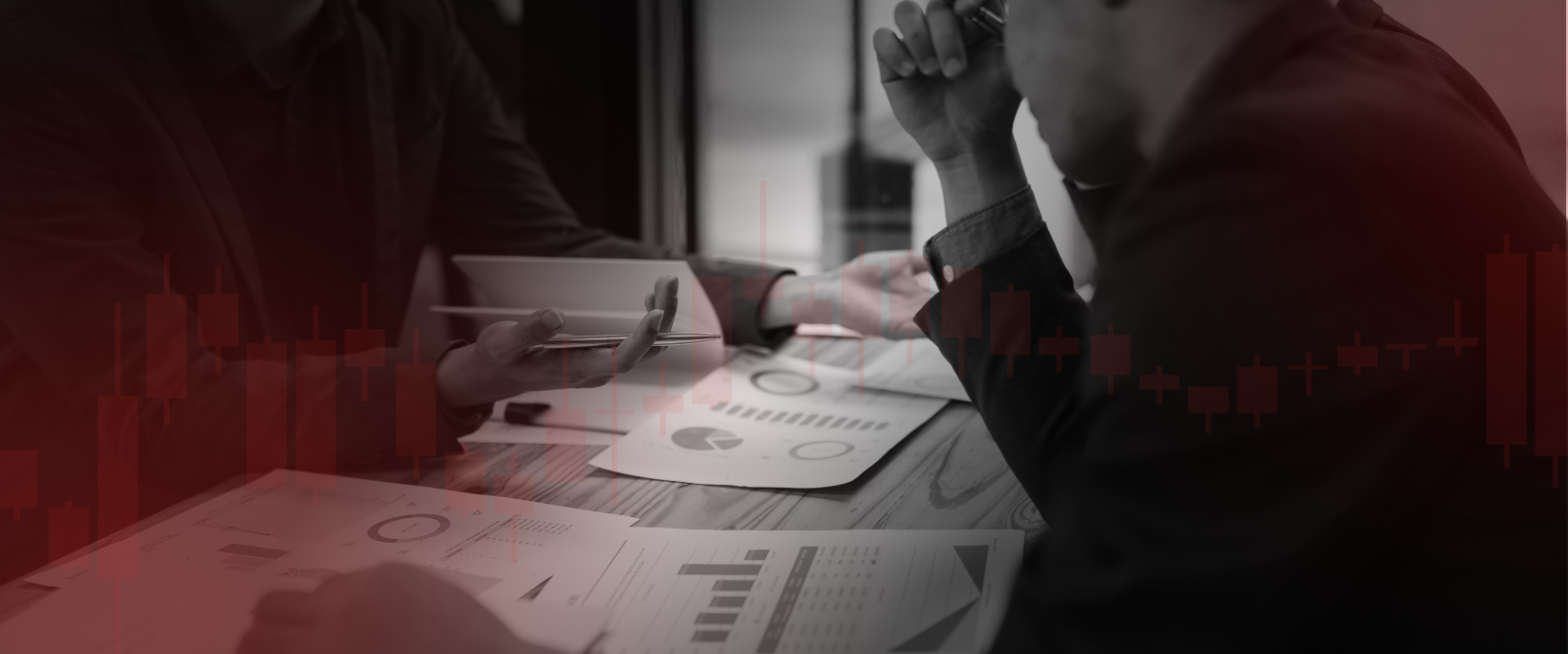 A trader intently studying candlestick charts and forex market data, aiming for profitable trading. 