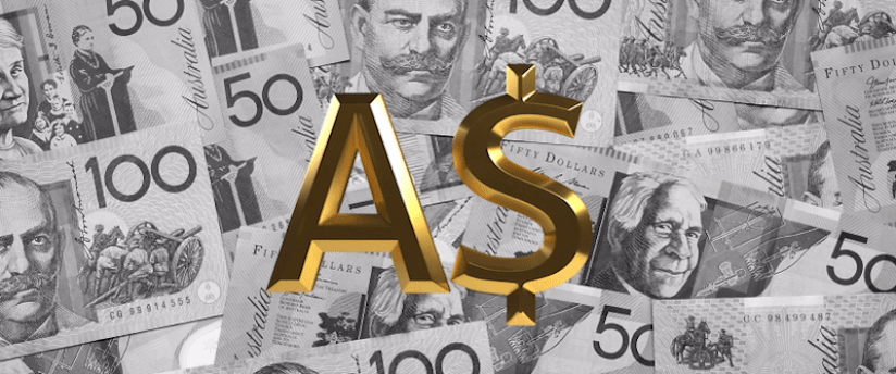 The Australian dollar symbol with a backdrop of Australian dollars, representing the Reserve Bank of Australia