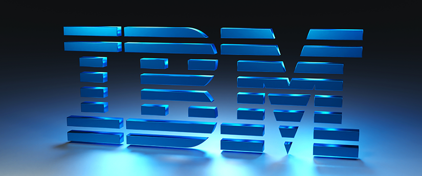 The iconic IBM logo, representing the multinational technology and consulting corporation.