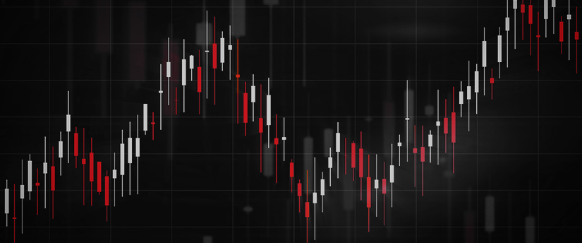 a screen showing a candlestick graph referring to forex spread trading strategies