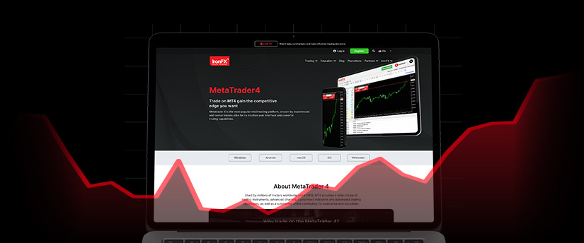 a laptop showing the MetaTrader 4 page depicting how to install and trade with MT4 windows