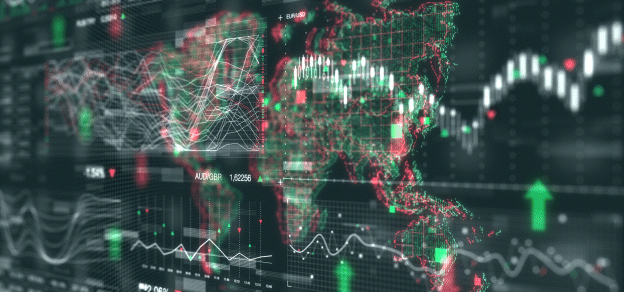 Live forex data being displayed on a screen running MetaTrader 4.