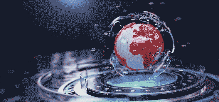 The Earth surrounded by numbers, depicting the global nature of CFD trading in financial markets.