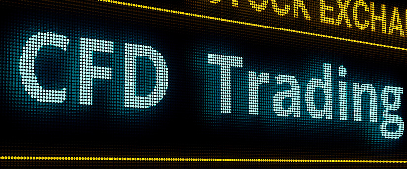 A sign displaying 'CFD Trading,' indicating the presence of contracts for difference trading services.
