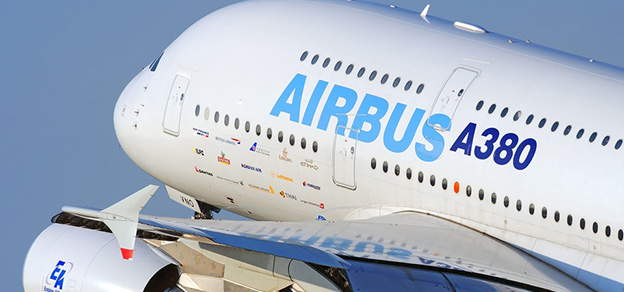An Airbus aircraft majestically soaring to the sky, showcasing its advanced engineering and aviation prowess.