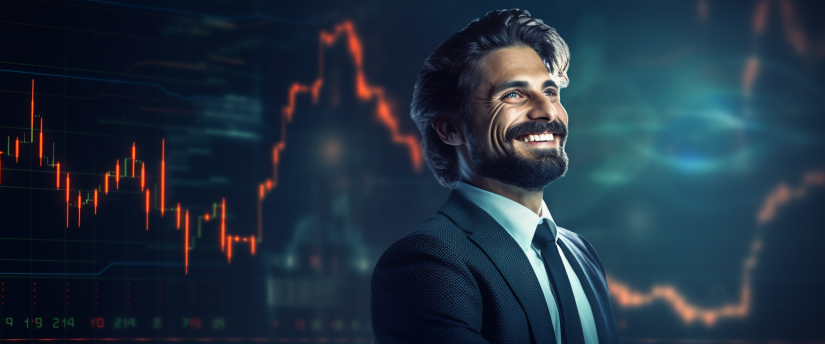 A group of successful men engaged in forex trading, achieving financial success through their expertise