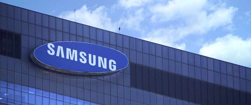 Illuminated Samsung sign gracing a prominent building, a beacon of cutting-edge technology and innovation. Experience excellence in every detail.