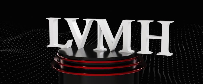 Louis Vuitton or LVMH logo with black background