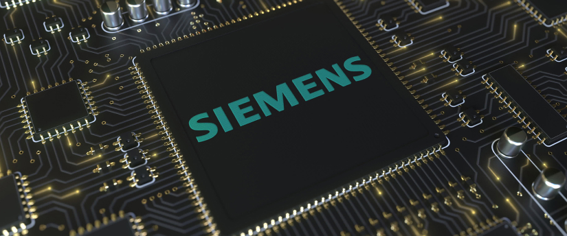 A small electronic chip made by Siemens, used in various devices.
