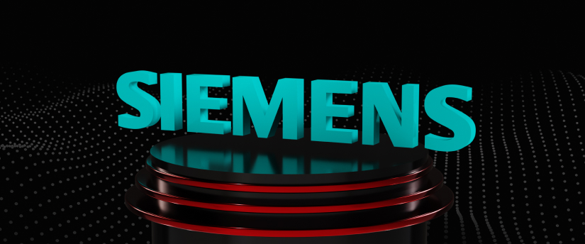 Siemens logo with black background