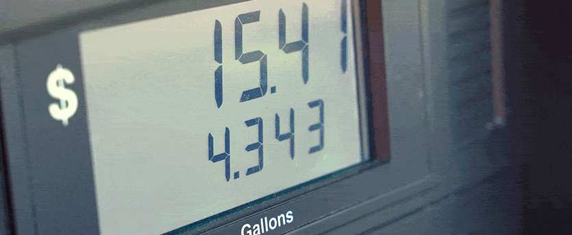 Monitor Showing Current Fuel Prices for Convenient Comparison.