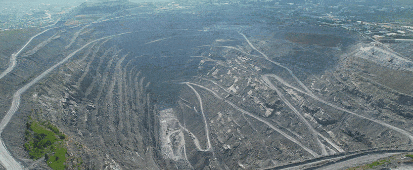 Aerial View of Glencore Mining Operations: Witnessing Industrial Excellence from Above.