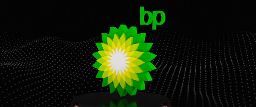 BP Logo on Black Background: Symbolizing Energy and Innovation.