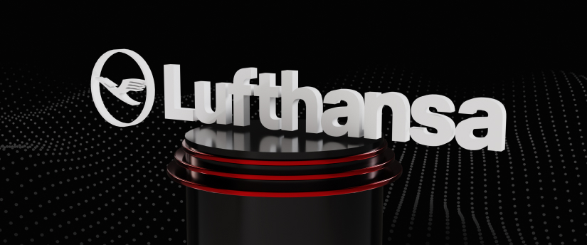Lufthansa Logo on Black: Symbolizing Prestige and Excellence in Air Travel.