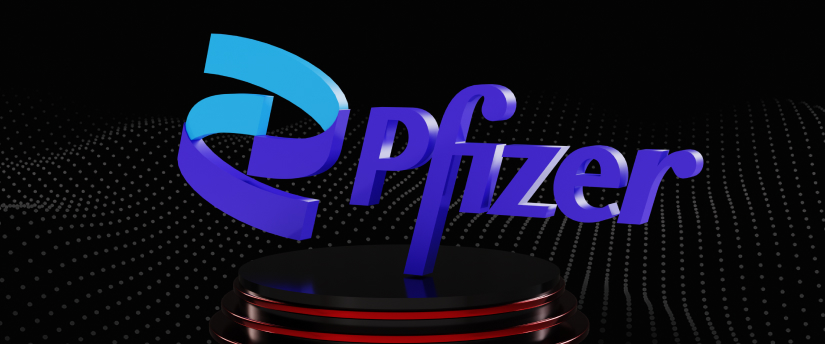 Pfizer Logo on Black Background: Symbol of Innovation and Healthcare Excellence.