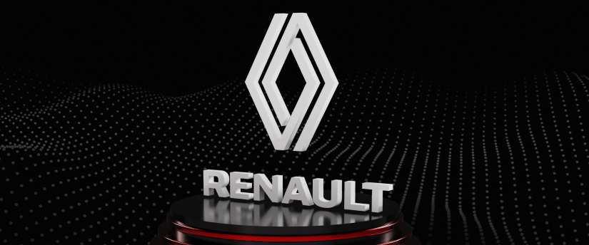 Renault Logo on Black Background: A Symbol of Automotive Excellence and Innovation.