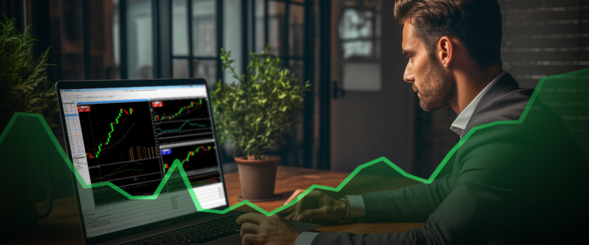 Image depicting forex trading with cfd trading, and stock elements for making money.