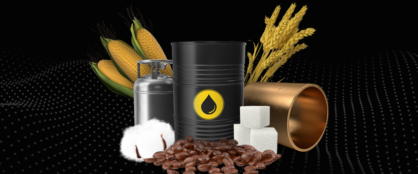 Commodities Logo: Representing Oil and Gold in the Market.