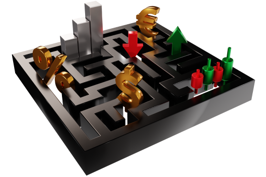 A maze featuring intricate gold and green symbols scattered throughout its pathways.