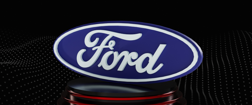 Ford Sign Logo on Black Background: Icon of Automotive Excellence.