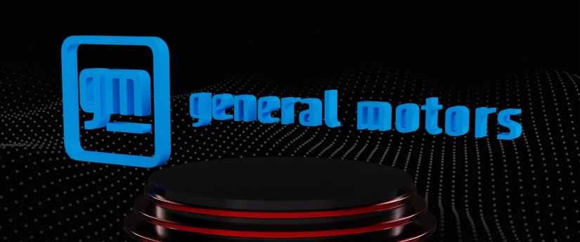 General Motors Logo on Black Background: Symbol of Automotive Excellence.