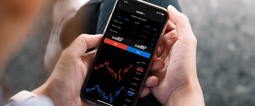 Image depicting forex trading strategies using RSI indicator on MetaTrader 4 mobile app