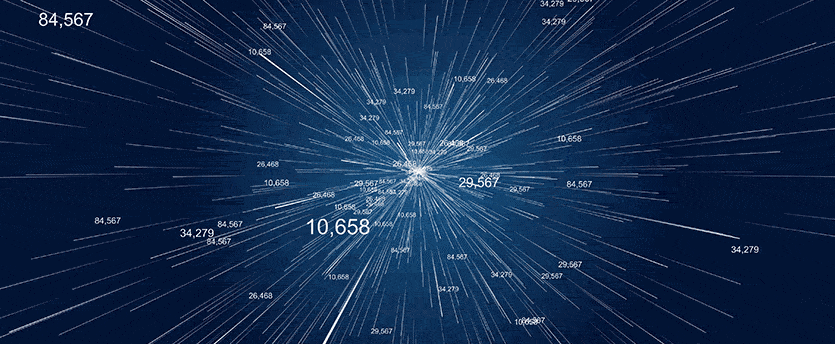 A space background with numerous stars and lines, representing the algorithmic trading analysis in the AI world.