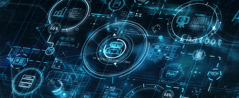 A high-tech backdrop showcasing algorithmic trading capabilities.
