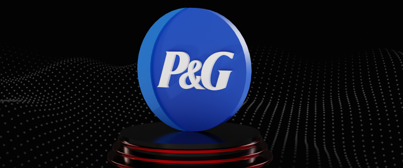 Procter & Gamble Logo on Black Background: Icon of Consumer Goods Excellence.