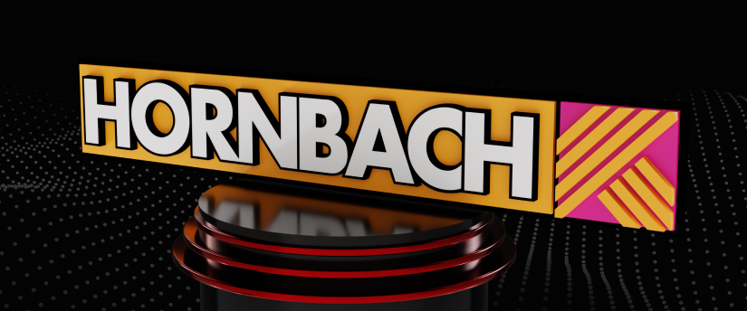 The Hornbach logo, featuring a red and white color scheme with bold, capitalized text.