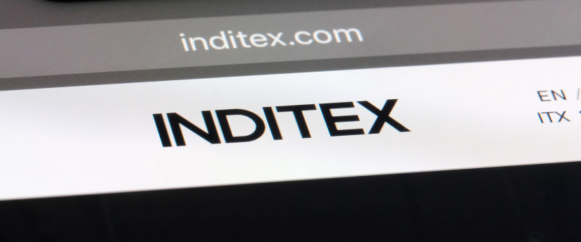 Inditex Logo on Website: Symbolizing Leadership in Global Fashion Retail.