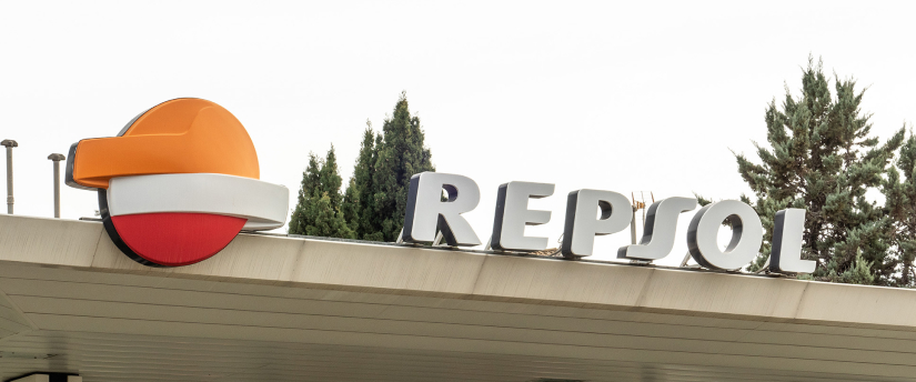 The Repsol sign displayed on a building