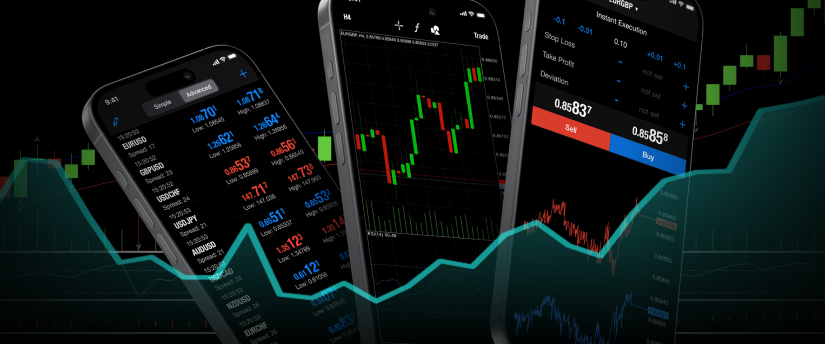 An Android smartphone screen featuring various leading forex trading apps, highlighting their intuitive designs and functionalities.
