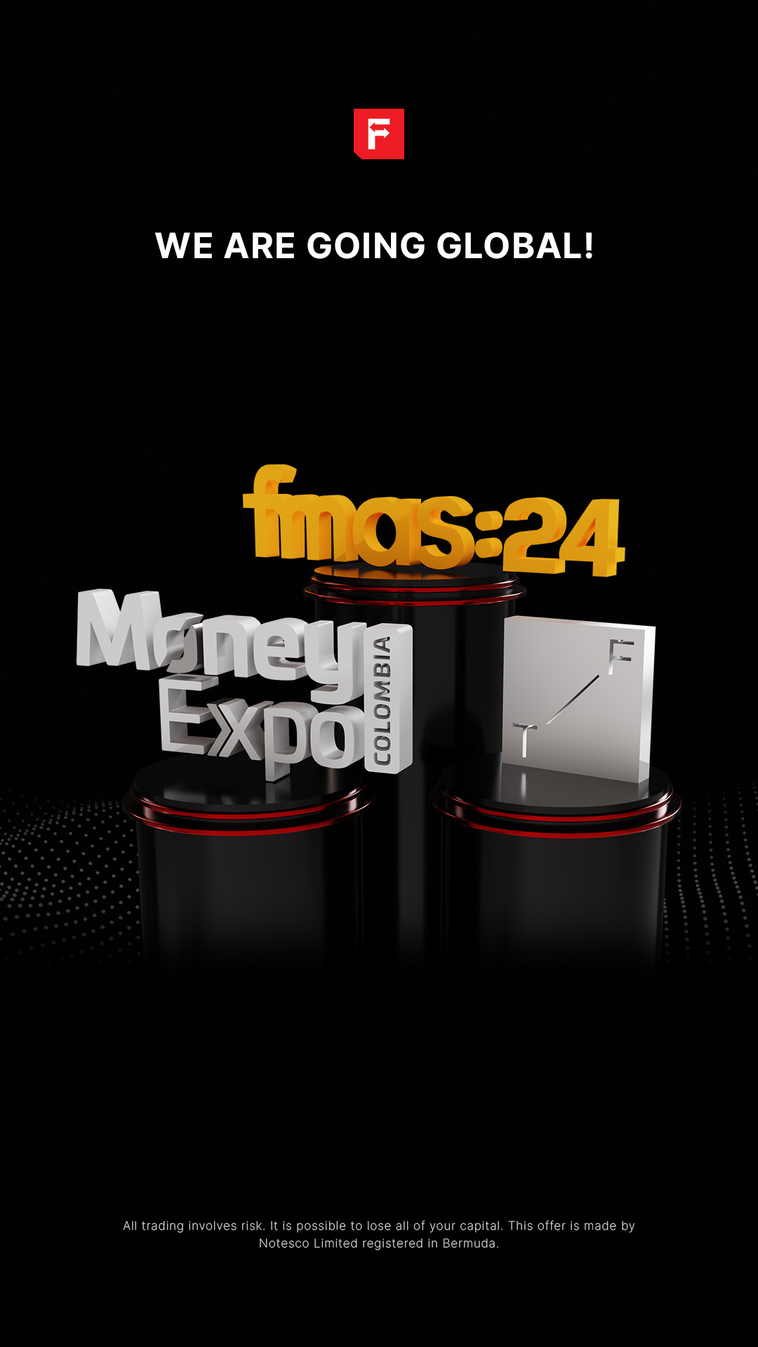 Screenshot of the Fimoos 24 Money Expo, showcasing various financial products and services on display.