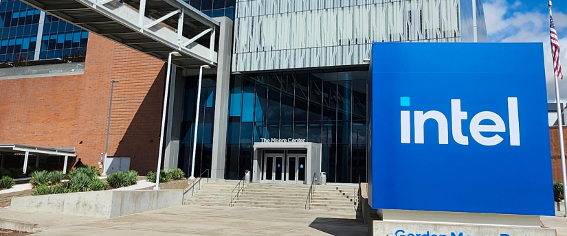 A representation of Intel's latest chip design, symbolizing a major success and advancement for the company in the tech industry.